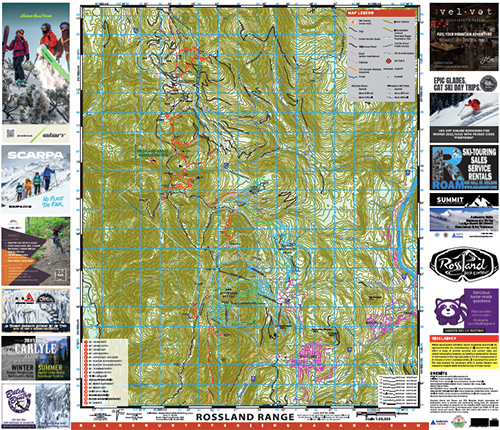 Rossland Ski Touring Map