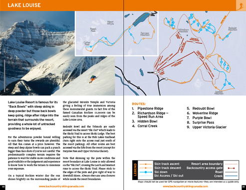 Lake Louise, Sunshine, Banff Ski Touring Guide 