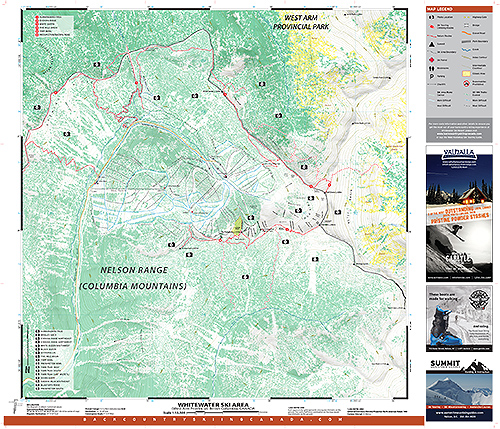 Whitewater Ski Resort Ski Touring Map