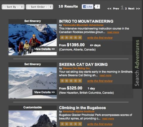 backcountry skiing adventure bookings