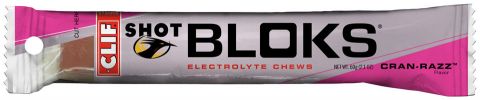 Clif Bar, Luna Bar, Clif Shot Energy Gel, Clif Shot Blocks Energy Chews 