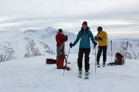 backcountry skiing powder photo