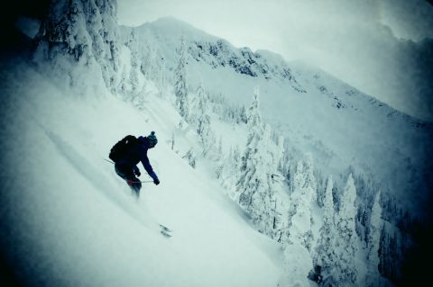 Acidophilus, 5 Mile and Goat Slide backcountry skiing Whitewater Ski Resort