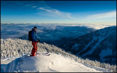 red resort gathering backcountry skiing