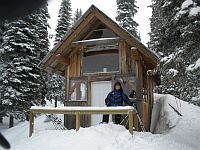 Backcountry skiing Ripple ridge cabin kootenay pass