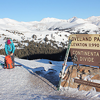 backcountry skiing Colorado Loveland Pass