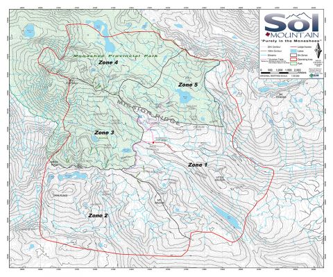 Sol Mountain Lodge backcountry skiing