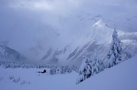 Backcountry Skiing Jumbo Cabin