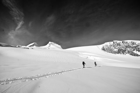 Descending under Mount Garibaldi