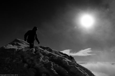 Coming down from the summit