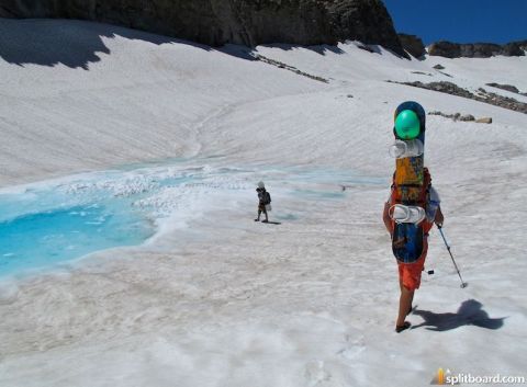 snowboarding in summer