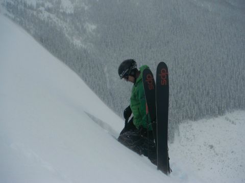 Greg doing a snow pit.