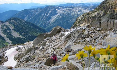 Gray's Peak South Face Climb Kokanee Glacier Park 