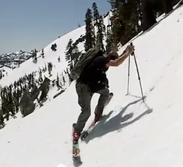 kick turn backcountry skiing