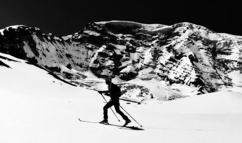 Mt Rainier backcountry skiing