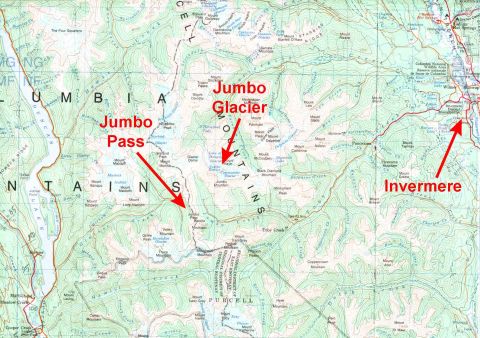 backcountry skiing jumbo pass powder map
