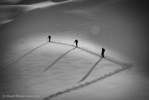 Symmetry on the skin track - Phalanx Glacier, Coast Mountains