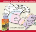 Canadian Farmers Almanac predictions for 2011/2012 winter