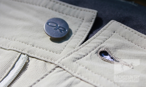 Outdoor Research Termini Shirt, Outdoor Research Ferrosi Shorts and Outdoor Research Equinox pants 