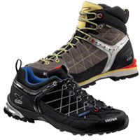 Salewa MS Firetail Approach Shoe and Salewa MS Rapace GTX Light Mountaineering Boot 
