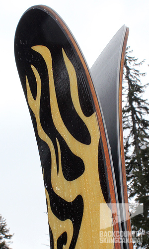The top sheet of the Ski Logik skis are designed by Mariella
