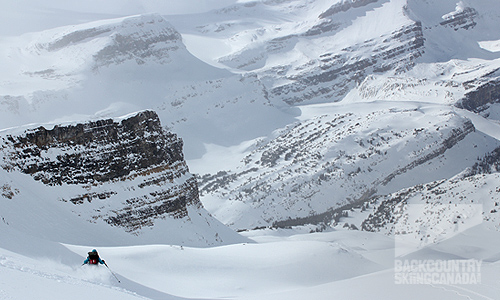 Backcountry Skiing Canada, wapta traverse,  Peyto Hut, Bow Hut, Balfour Hut, Scott Duncan Hut, Mt. Olive, Mt. Balfour