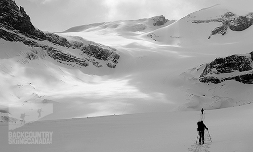 Backcountry Skiing Canada, wapta traverse,  Peyto Hut, Bow Hut, Balfour Hut, Scott Duncan Hut, Mt. Olive, Mt. Balfour