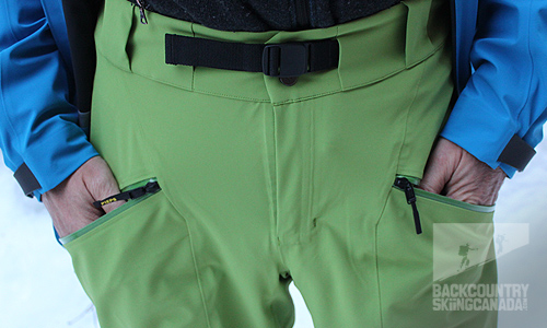 Built in belt loop to keep the pants up and two large cargo pockets for storing your stuff.