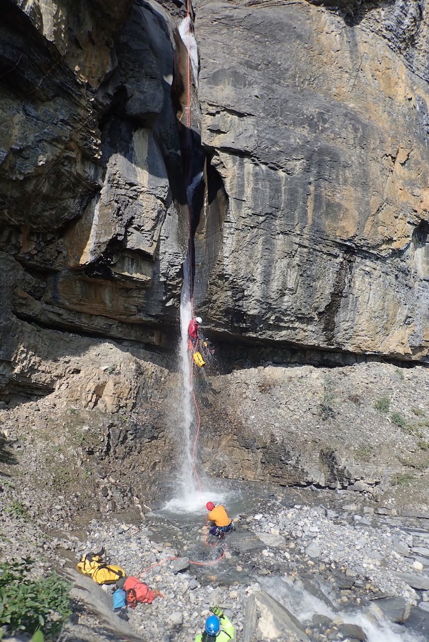 First descent of Canyon on West Face of Mt. Robson
