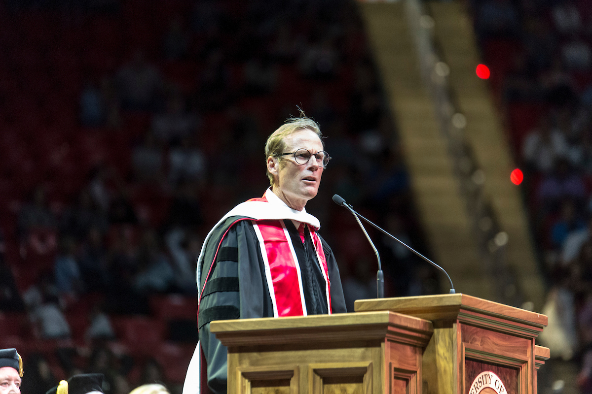 Conrad Anker speaks at the University of Utah