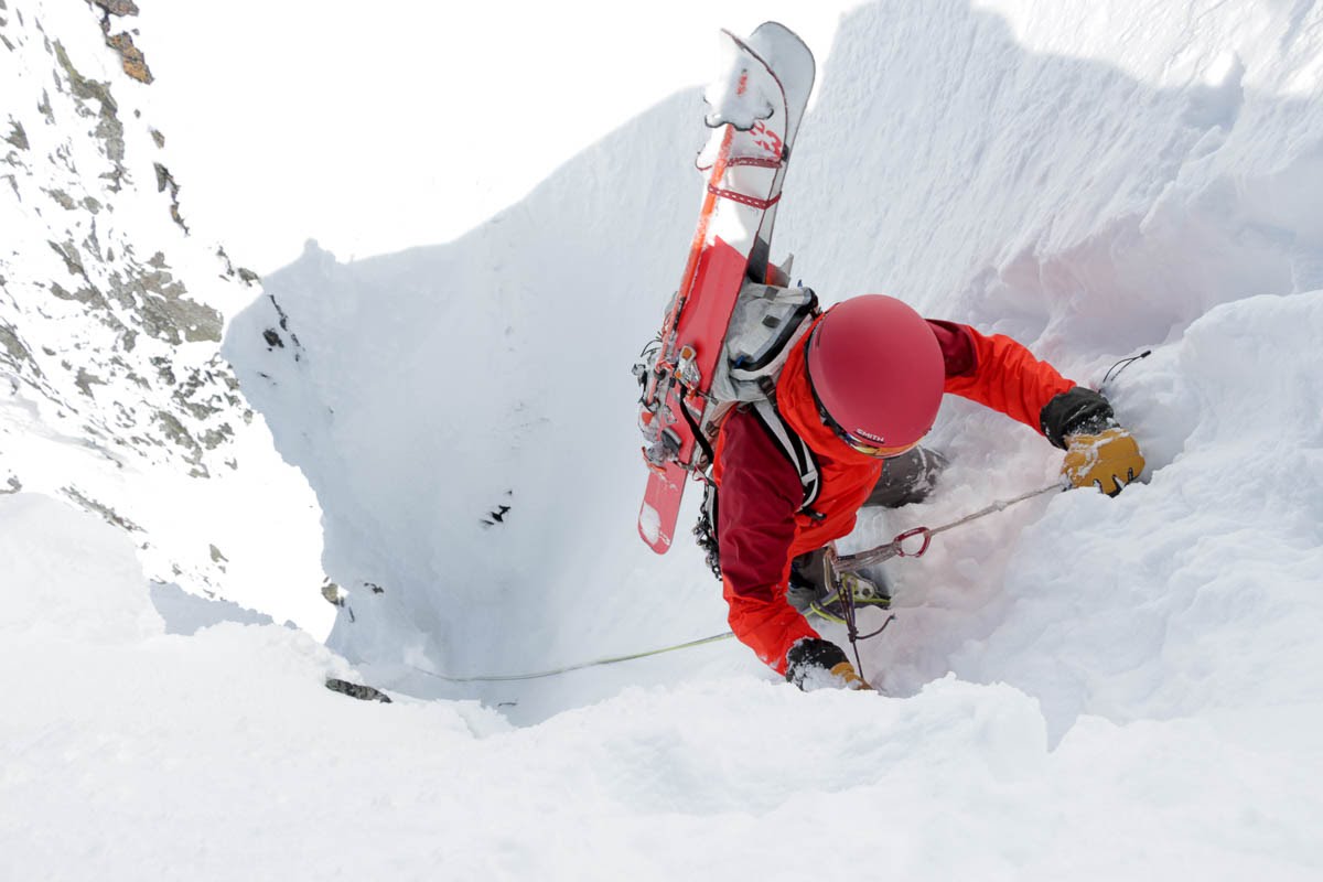 New ski descent: Big chute on Mt Brennan