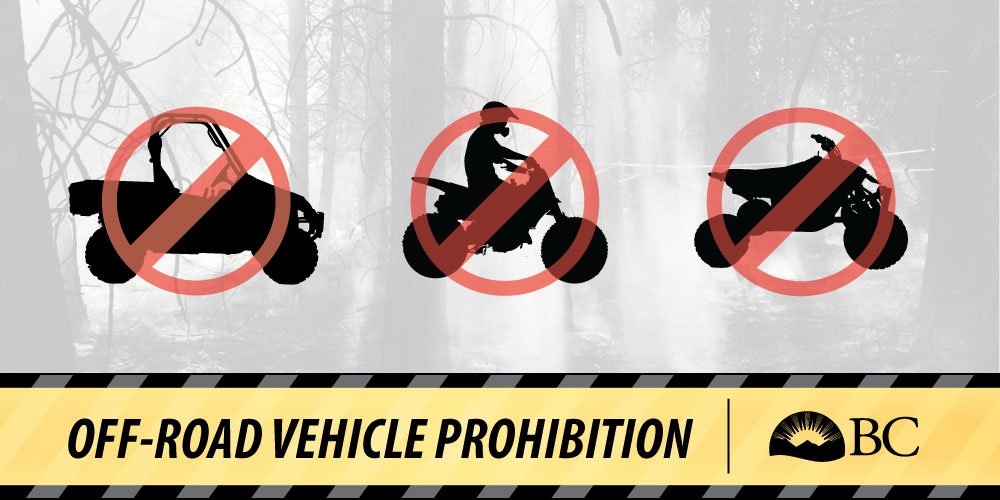 Off-road vehicles banned