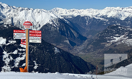 Skiing touring Verbier Switzerland