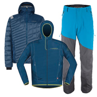 La Sportiva Zeal, Phase Down Jacket and Axiom Pants