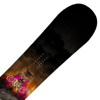 Olive Murder Laser Kitten Snowboard  