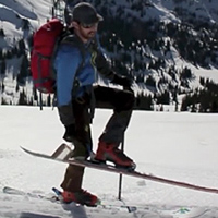 Backcountry skiing tip - How to remove your climbing skins with out taking your skis off - VIDEO