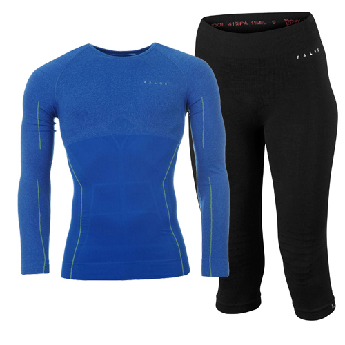 Falke 3/4 Merino Wool Base Layer Tights & Long Sleeve