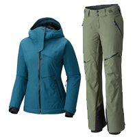 Mountain Hardwear Women's Maybird Insulated Jacket and Chute insulated Pan