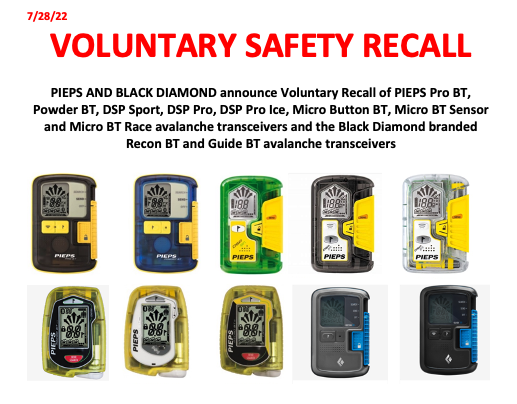 Black Diamond Official Transceiver Voluntary Recall: CHECK YOUR BEACON