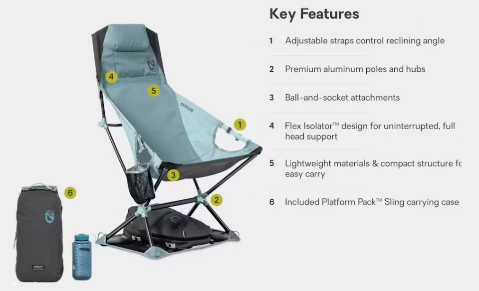 NEMO Satellite Reclining Camp Chair